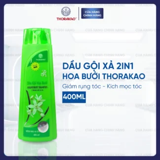 Gội Xả 2in1 Thorakao Hoa Bưởi Kích Mọc Tóc, Giảm Gãy Rụng 400ml